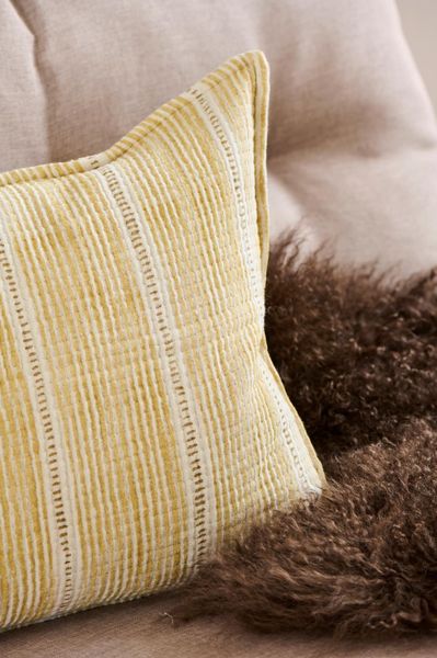 Hovedbilde Putetrekk 40x60 - Offwhite med sennepsfargede ...