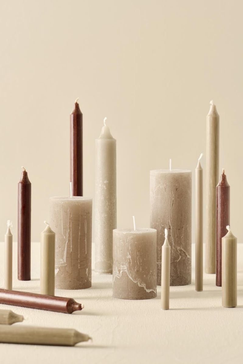 Rustikk Kronelys H29 - Lin