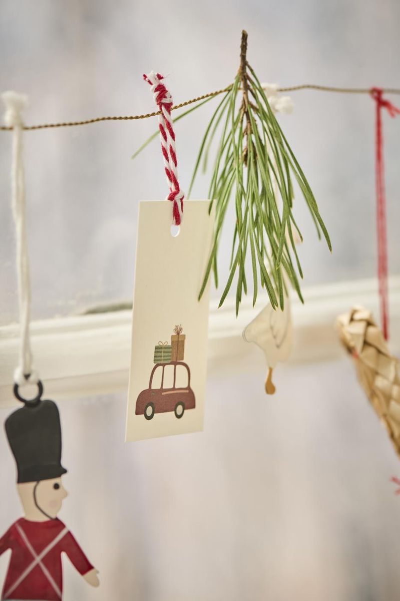 6 stk til/fra kort i ulike julemotiv