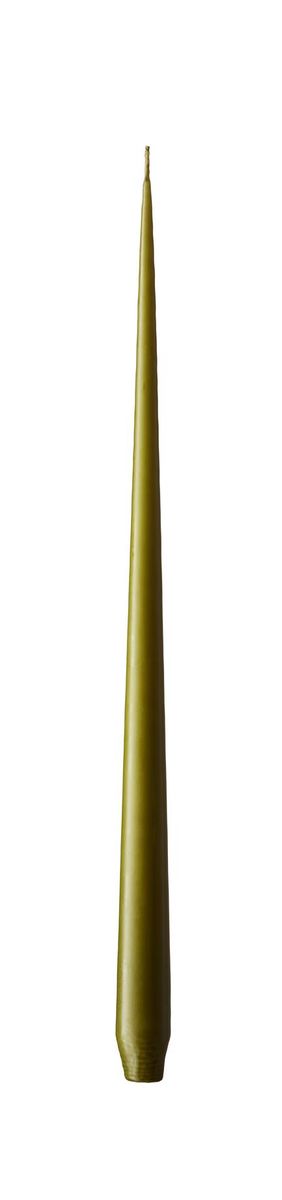 Kronelys 32 cm - Olive Glow