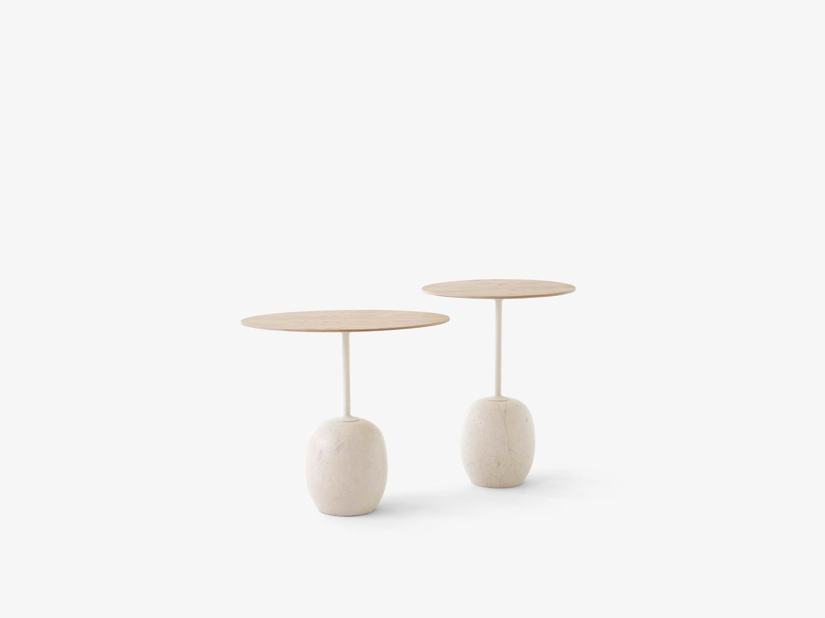 Lato Sidebord LN9 Ovalt, Crema Diva/Oak