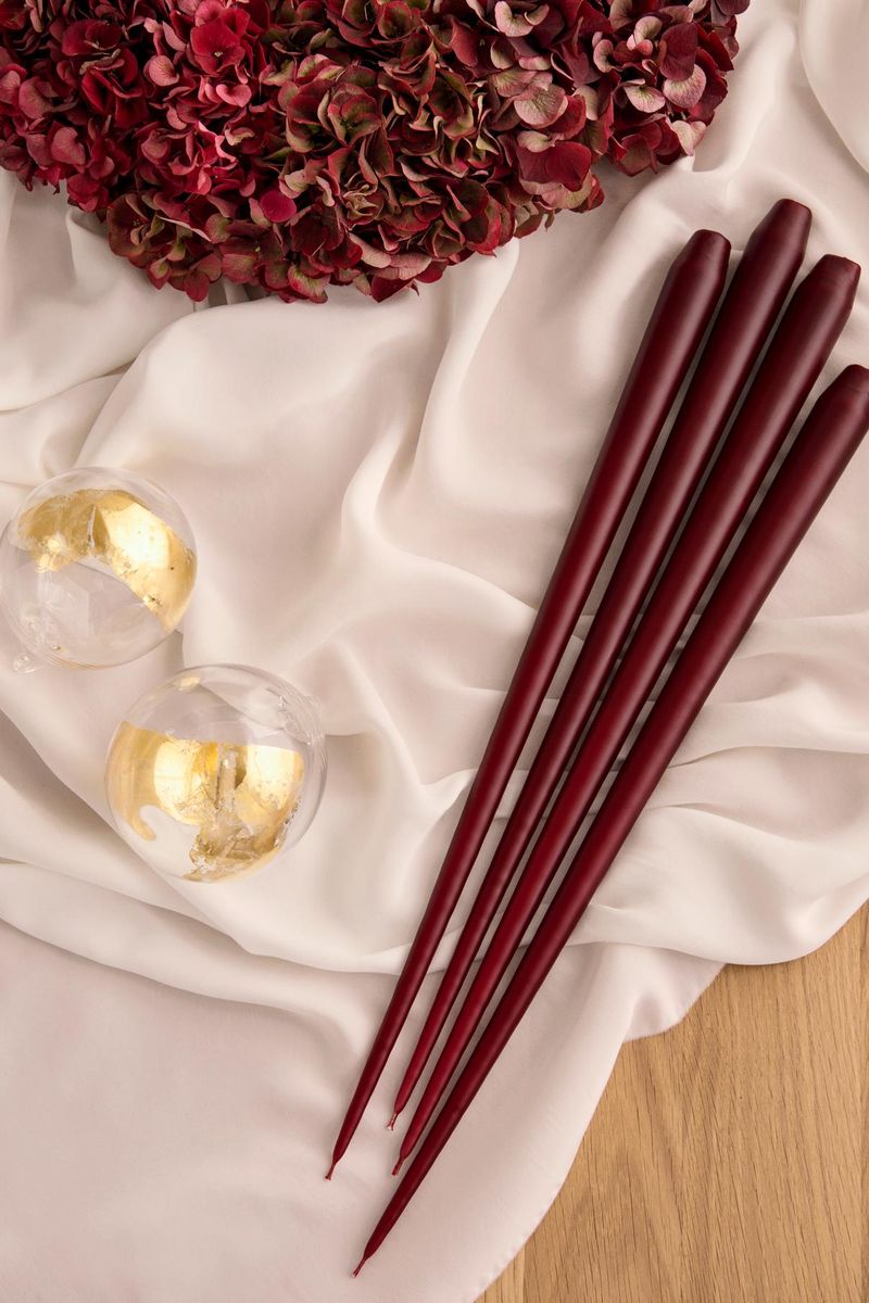 Kronelys 32 cm - Deep Wine