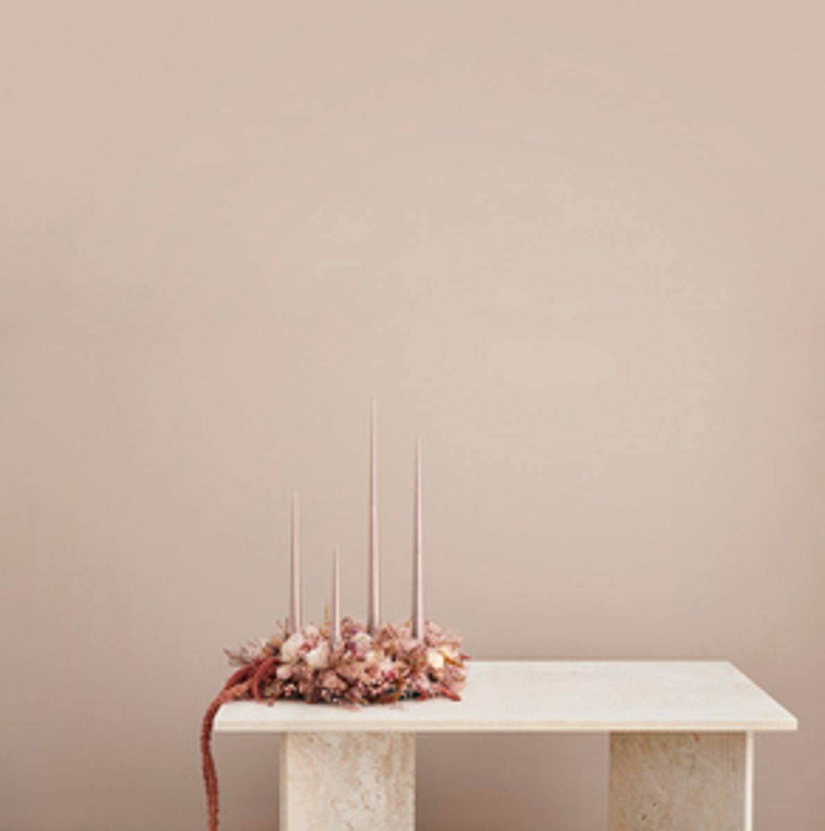 Kronelys 32 cm - Champagne Metallic