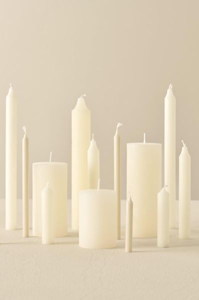 Hovedbilde Rustikt Kronelys H18 - Elfenben