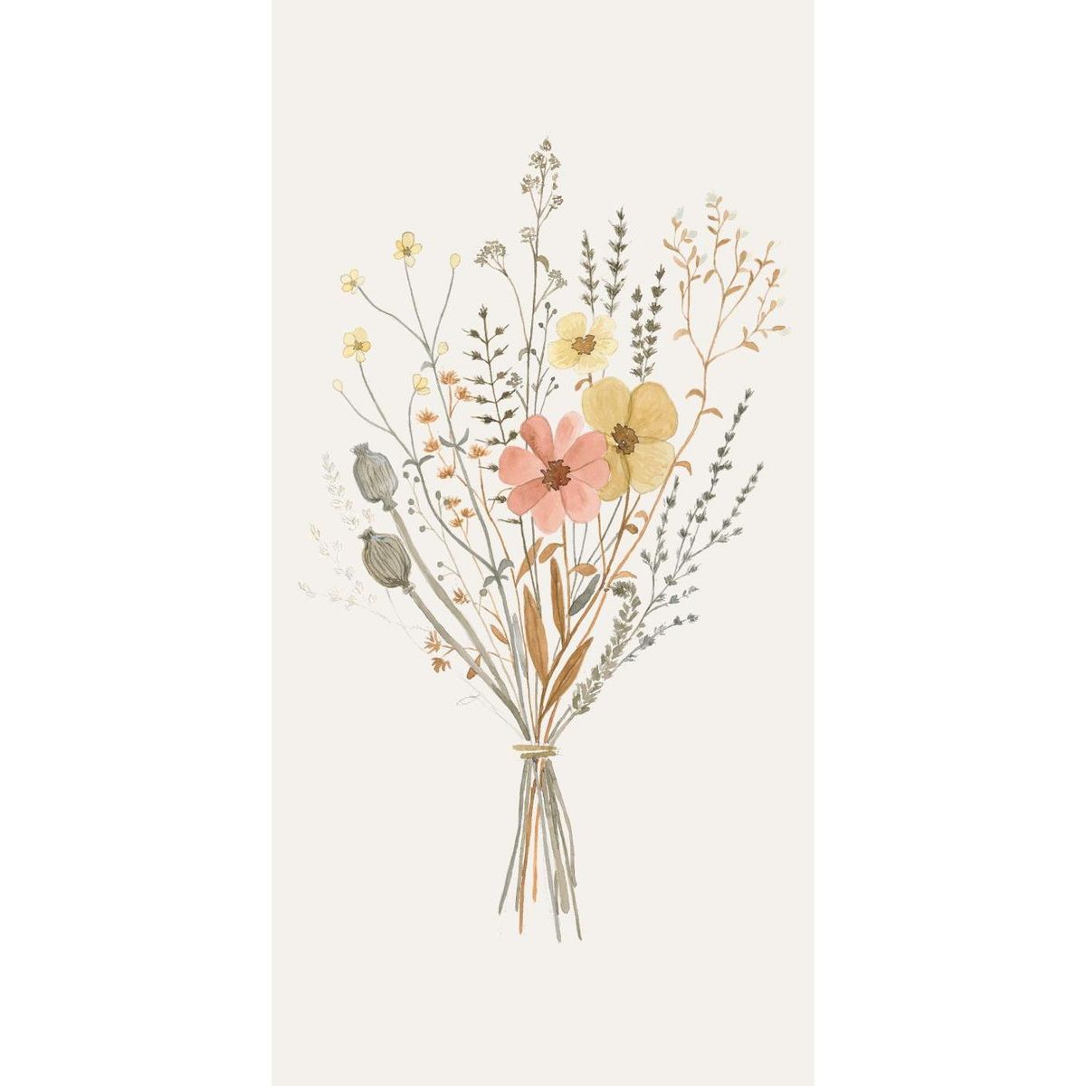 Serviett 10x20 cm - Sensommerbukett