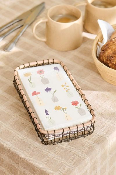 Hovedbilde Serviett 10x20 cm - Blomster i vase