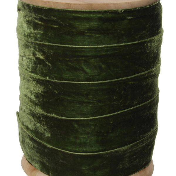 Hovedbilde Fløyelsbånd grønt 50 mm, 1 meter 