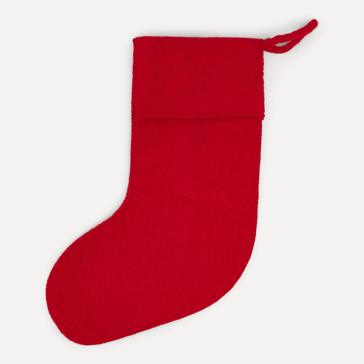 Julestrømpe ullfilt - Rød