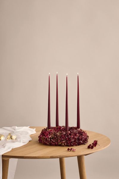 Hovedbilde Kronelys 32 cm - Deep Wine