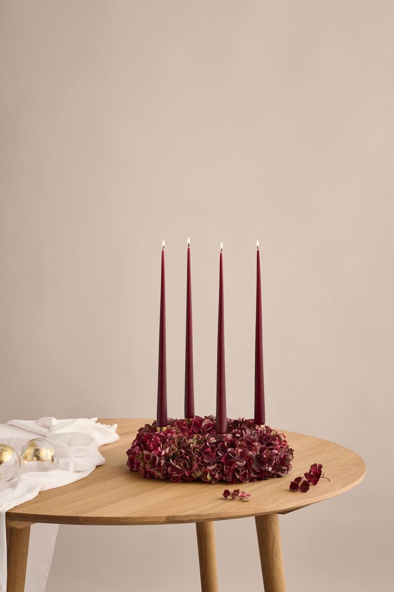 Kronelys 32 cm - Deep Wine